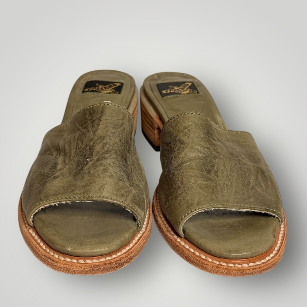 Freebird Path Leather Block Heel Slides Womens Si… - image 2